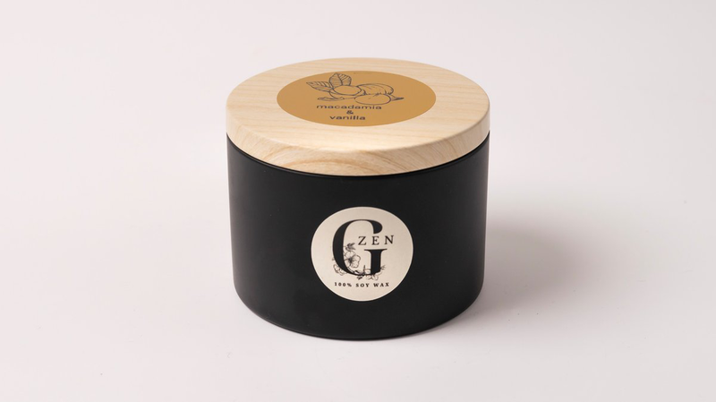 Soy scented  candle | 225gr | Macademia & Vanilla-null