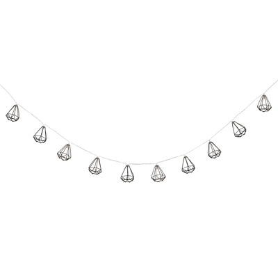 Led black garland x10