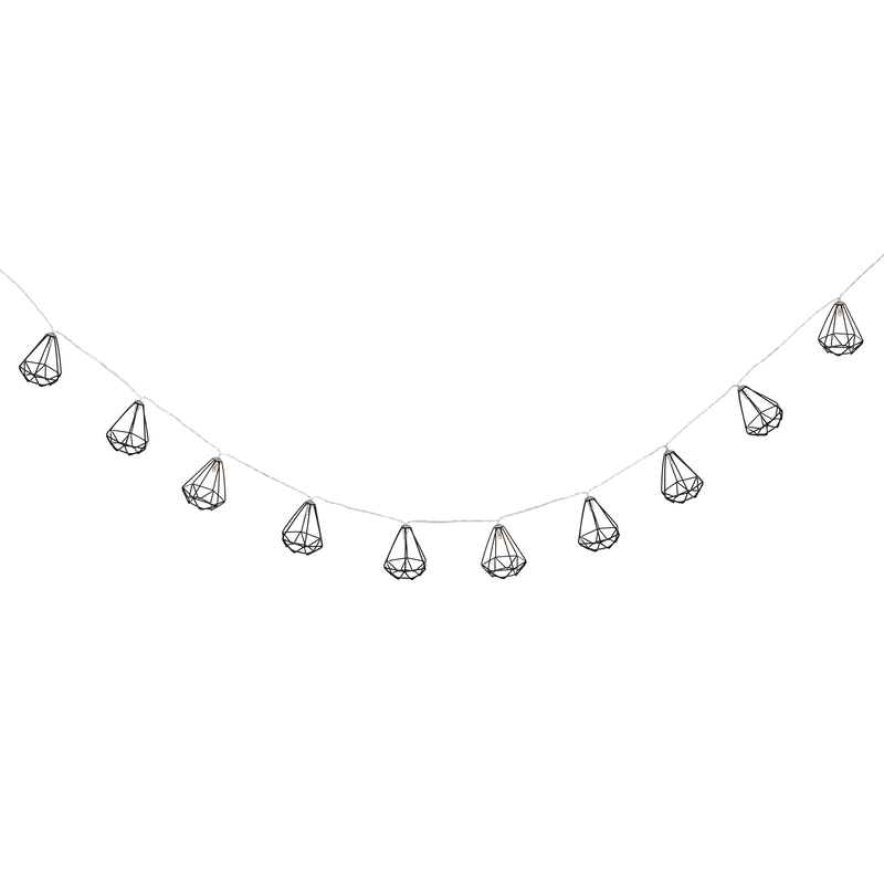 Led black garland x10, , medium image number null