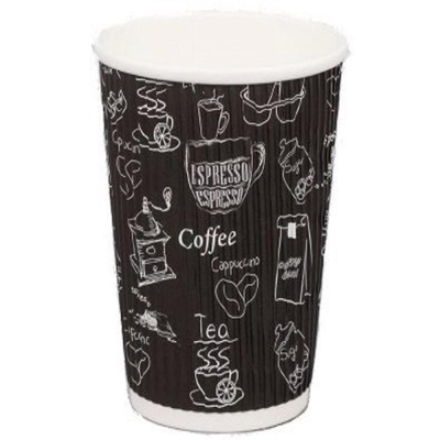 Paper cup with lid - setx10 - 16oz, , medium