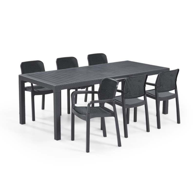 Keter samana outdoor chair 58x53x83cm - graphite, , medium-null