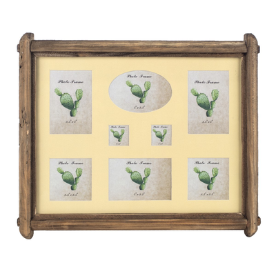 Wooden wall photoframe -8 photos