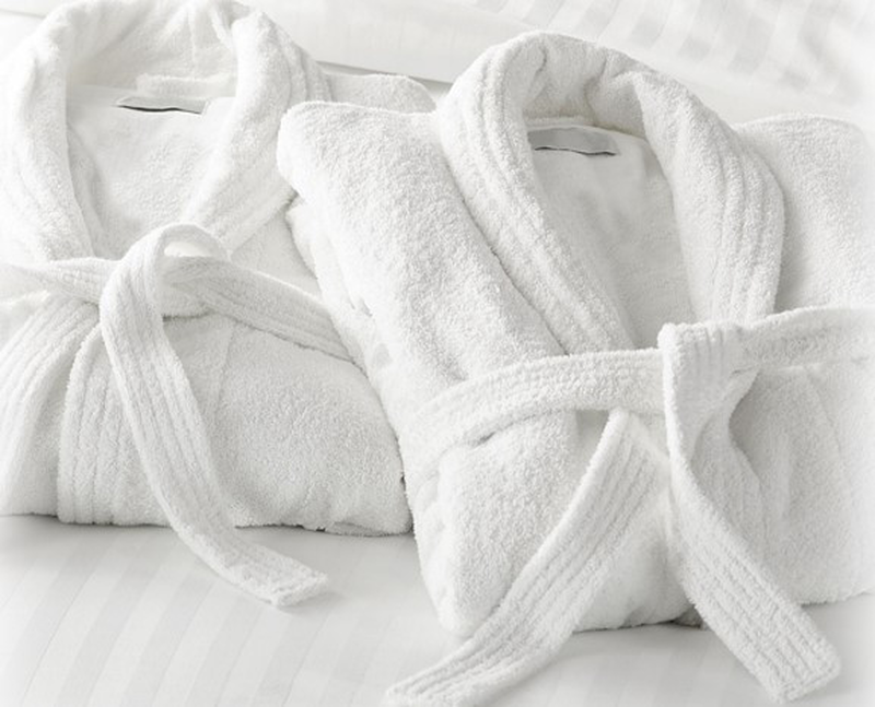 Ionion bath robe 100% cotton 400gr white, , medium-null