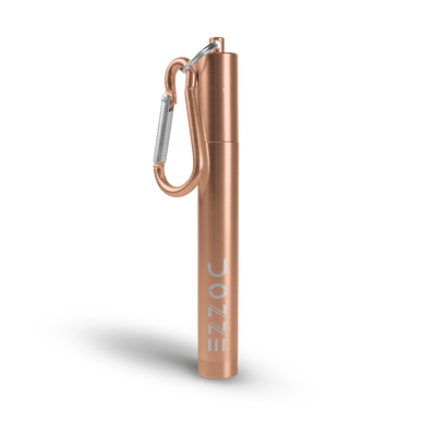 Dozze stainless steel collapsible straw, Rose Gold, medium