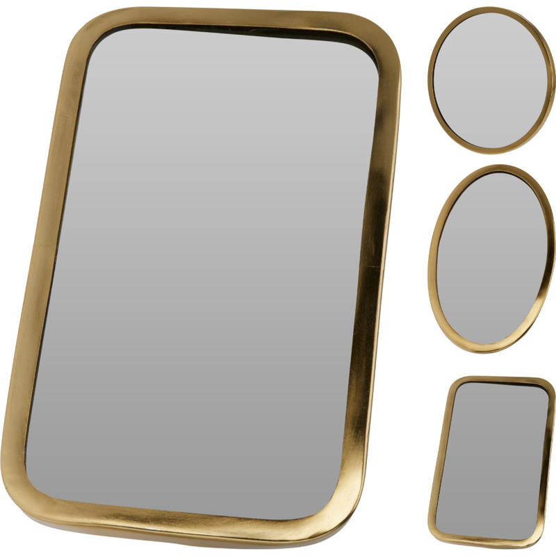 Mirror metal golden edge - assorted designs, , medium-null