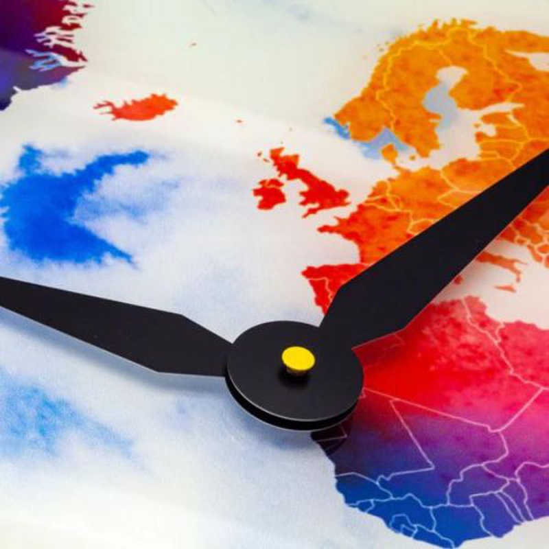 Nextime wall clock 43 cm, glass, 'colorful world', , medium image number null