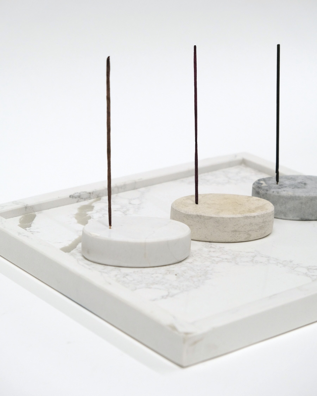 Marble tray / white with grey / square / xl, , medium-null