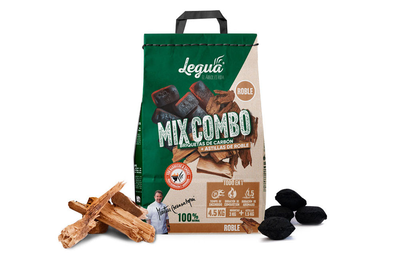 Legua 4,5kg mix combo oak (charcoal briquettes + oak wood splits), , medium