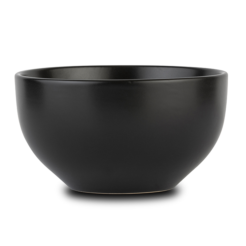 Nava stoneware cereal bowl soho black 14cm, , medium-null