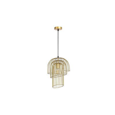 Rowena pendant lighting metal e27 60w gold, , medium