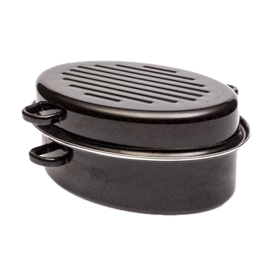 Max home enamel oval roaster 11l 42cm, , medium