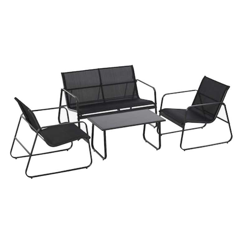 L.h garden lounge 4 pieces metallic black image number null
