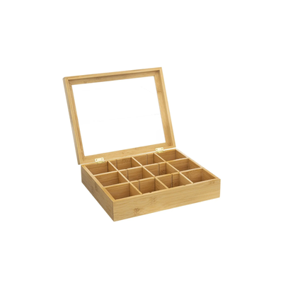 Tea box with 12 moveable cases