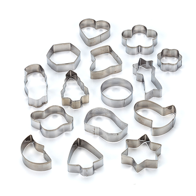 Nava misty stainless steel cookie cutters set 15pcs, , medium