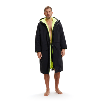 Speedo mens ow change robe (800364816732), Black/yellow, medium