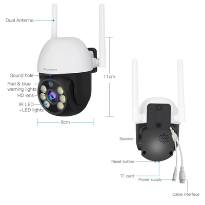Vstarcam outdoor Wi-Fi smart ip camera 3 megapixels ptz cs661