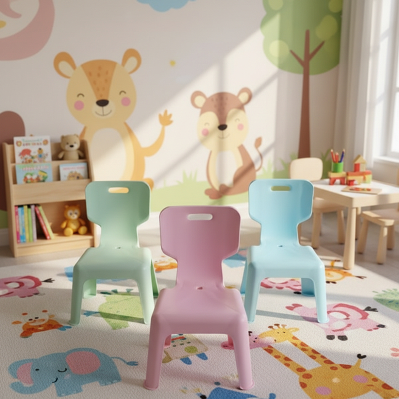 Kids chair plastic -  assorted colors, , medium-null