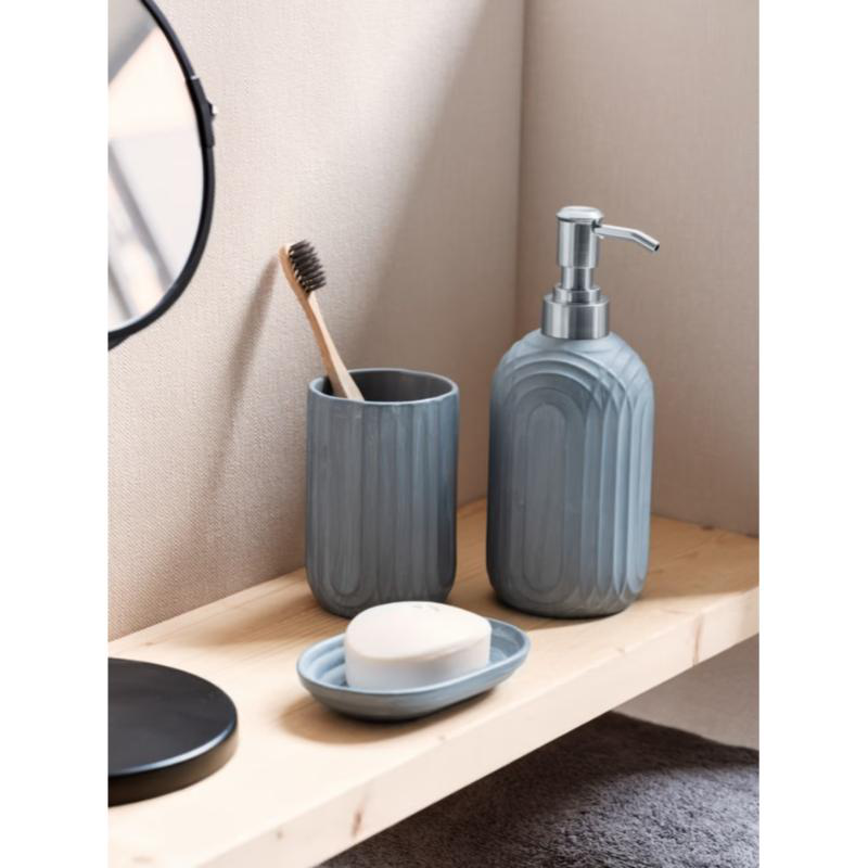 Wenko iseo ceramic soap dish - grey, , medium-null