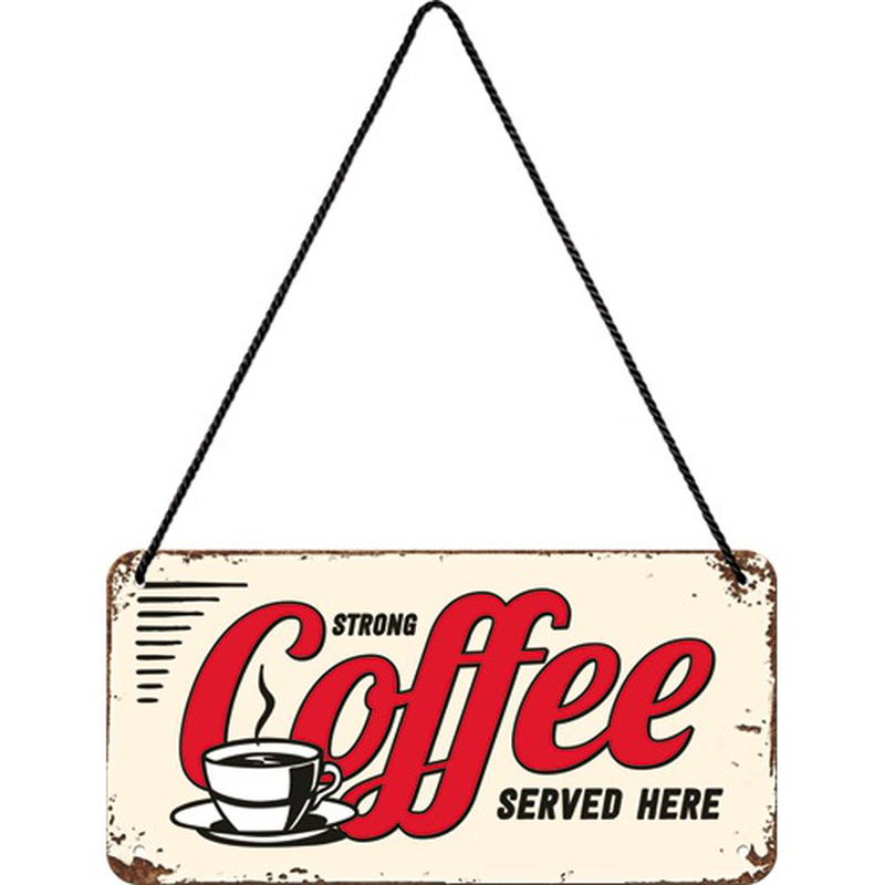 Product image: Nostalgic hanging sign usa strong coffee served here, , medium-null