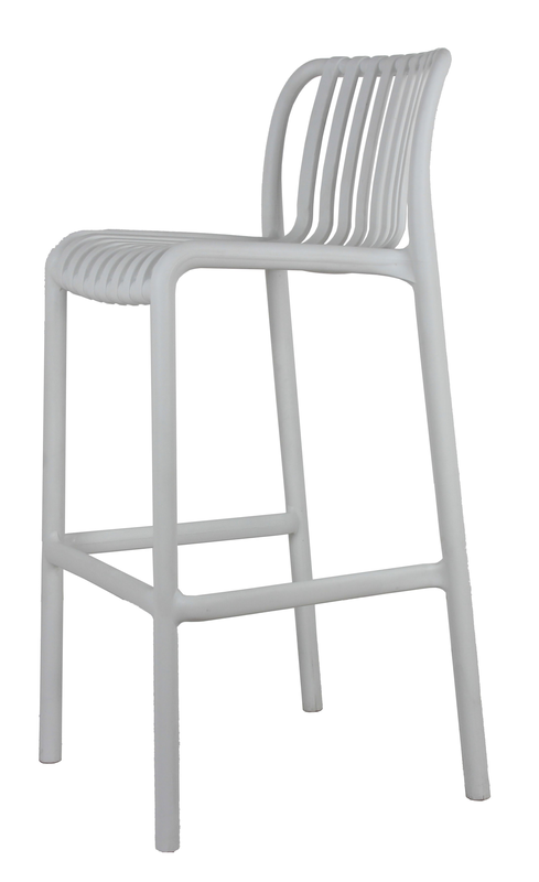 Angelic outdoor bar stool 65cm - white, , medium-null