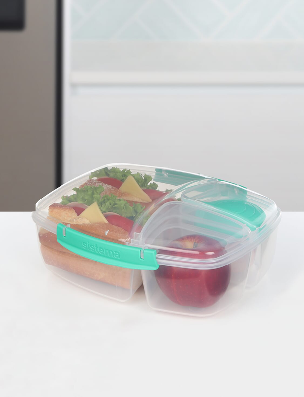 Sistema lunch box triple split 2 ltr w/yogurt pot 40920 image number null