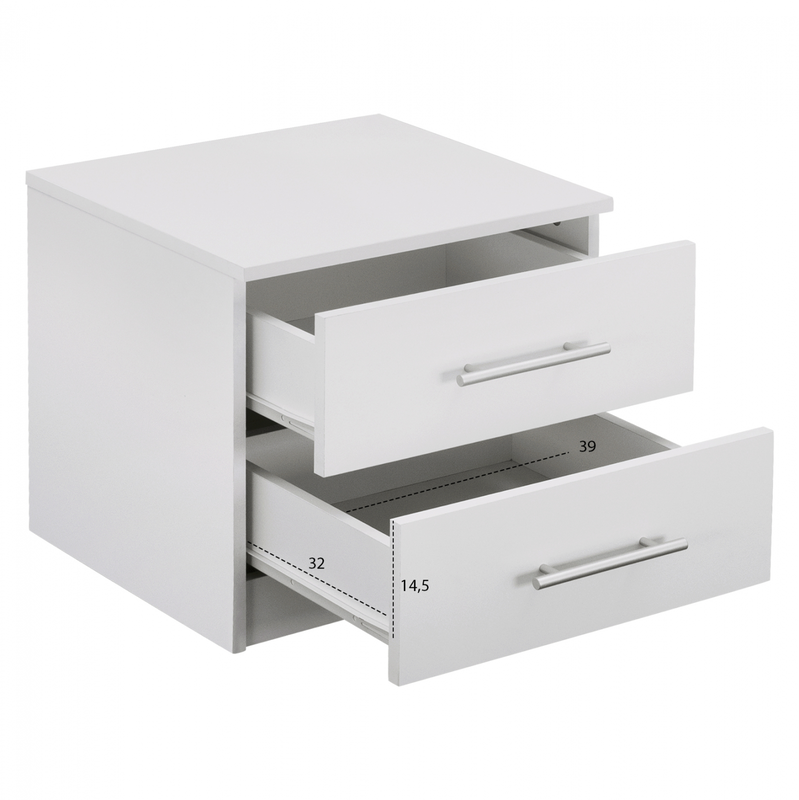 Chelsea bed drawers 2 drawers white 48x40,5x41,5cm, , medium-null