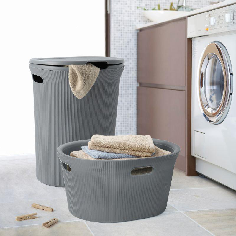 Tatay baobab laundry basket 40l - anthracite, , medium image number null