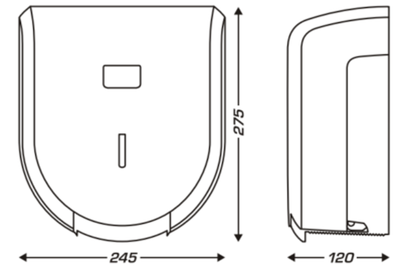Product image: Luxe white toilet paper dispenser, , medium-null