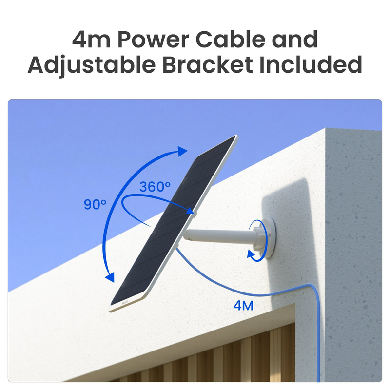 Product image: Reolink bps solar panel 3 for reolink battery cameras white 12w (type c), , medium-null