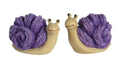 Snail polyresin lavender 2ass, , medium