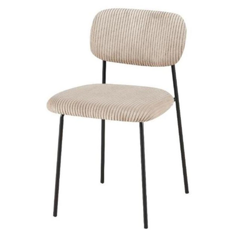 Iria corduroy dining chair - beige, , medium-null