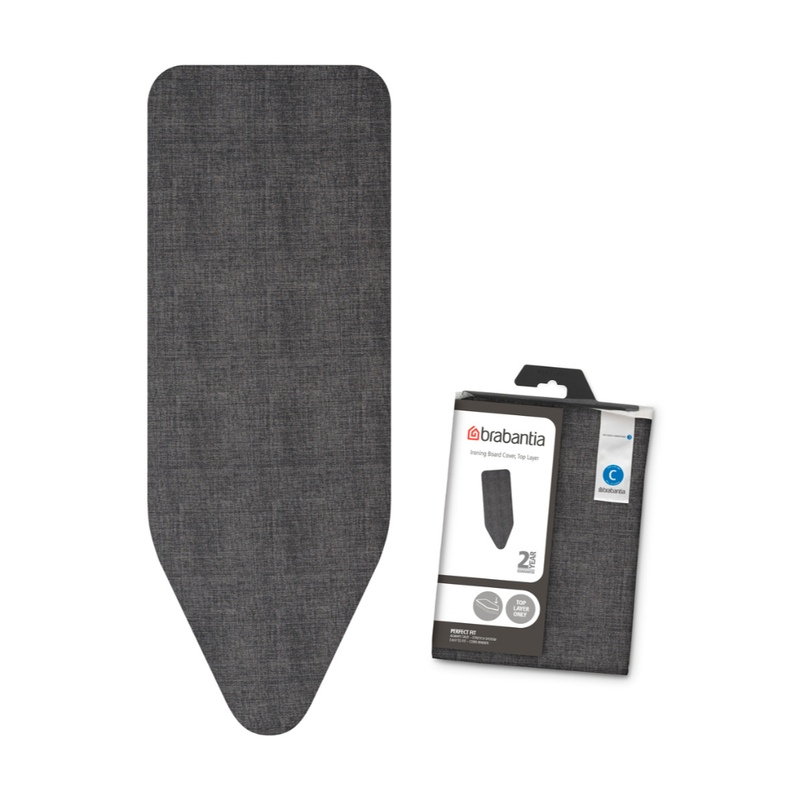 Brabantia ironing board cover 124x45cm - black, , medium-null