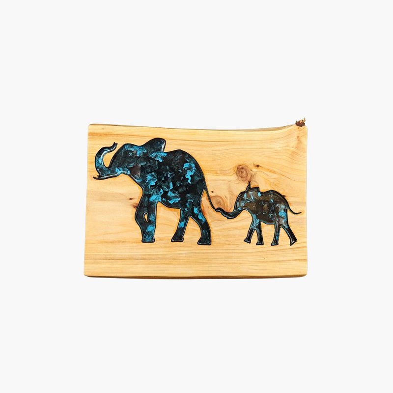 Elephant mother and baby wall art, , medium-null