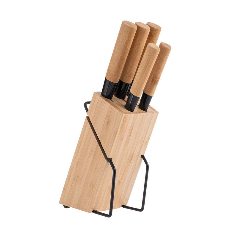 Estia 01-12854 knive set 5pcs with bamboo base, , medium-null