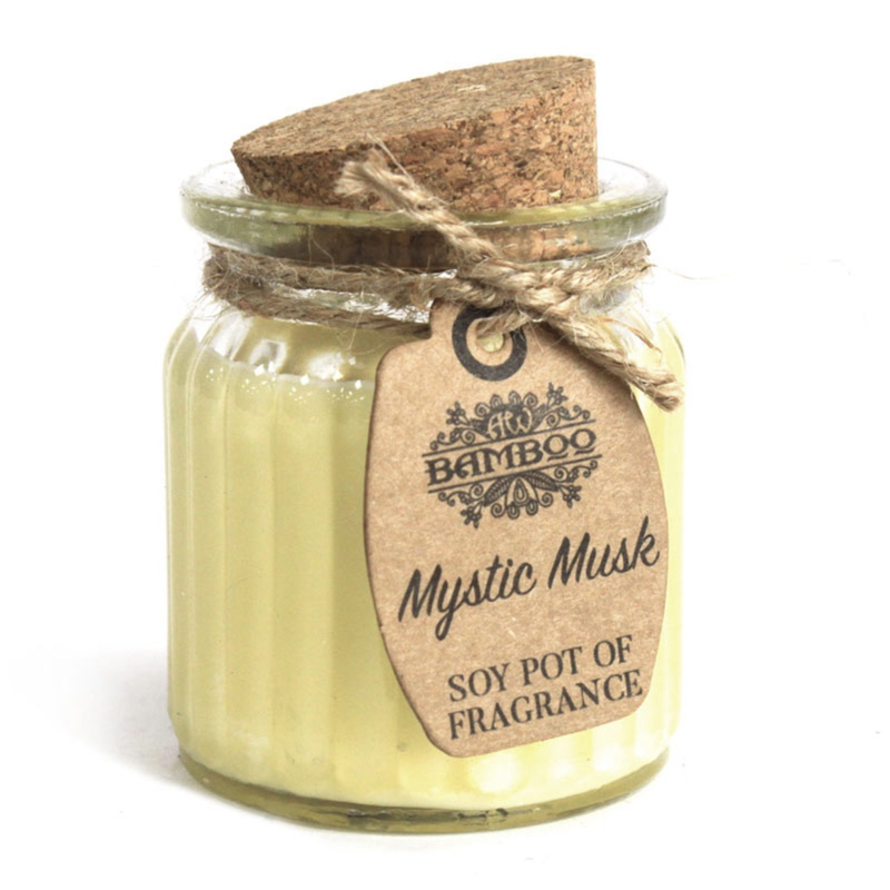 Fragrance candle - mystic musk soy pot, , medium-null