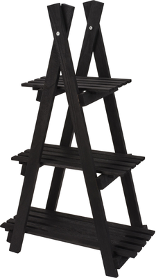 Flower stand wood black 28x50xh84cm, , medium