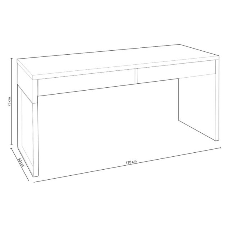 Product image: Fores habitat computer desk - matt white, , medium-null