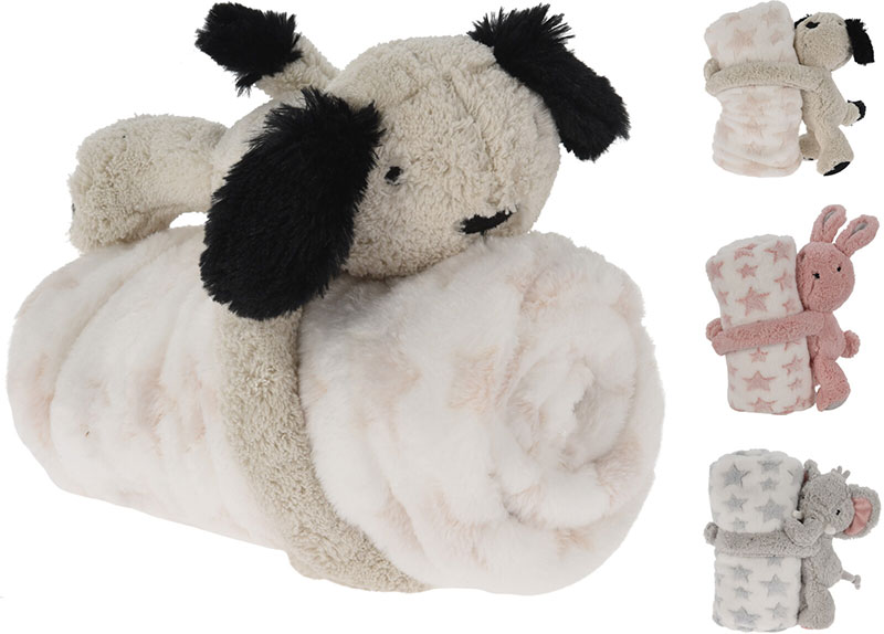 Animal plush 13cm w. Blanket, , medium image number null
