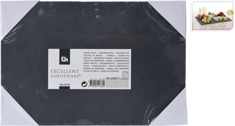 Plate slate 30x20cm, , medium-null