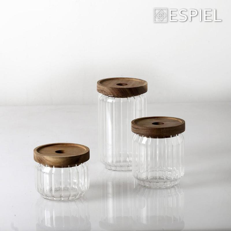 Espiel glass jar acacia 0.75l, , medium image number null