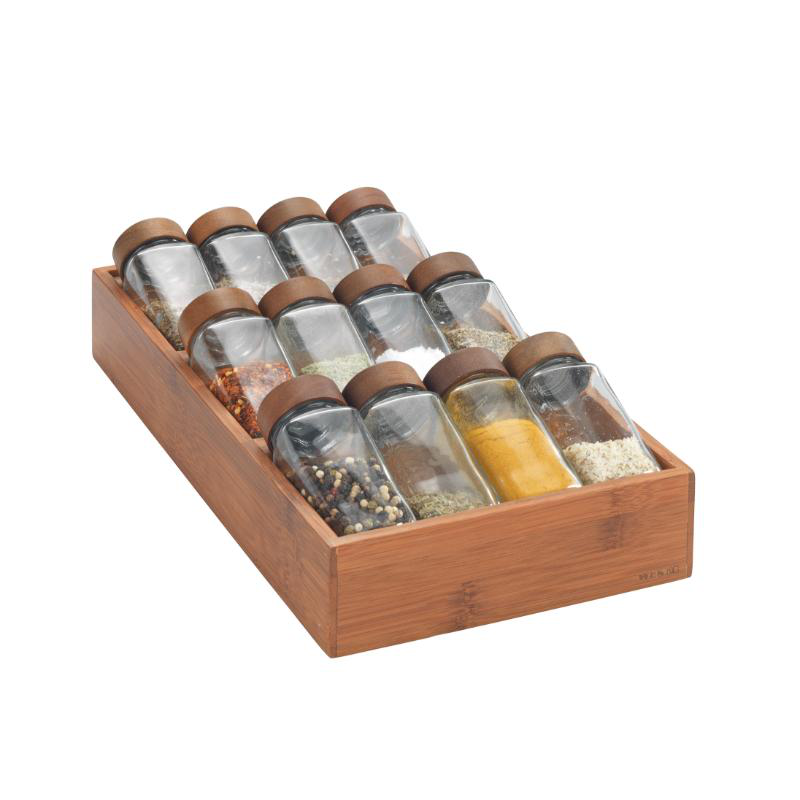 Wenko drawer spice rack martina bamboo 38x20x6cm, , medium-null