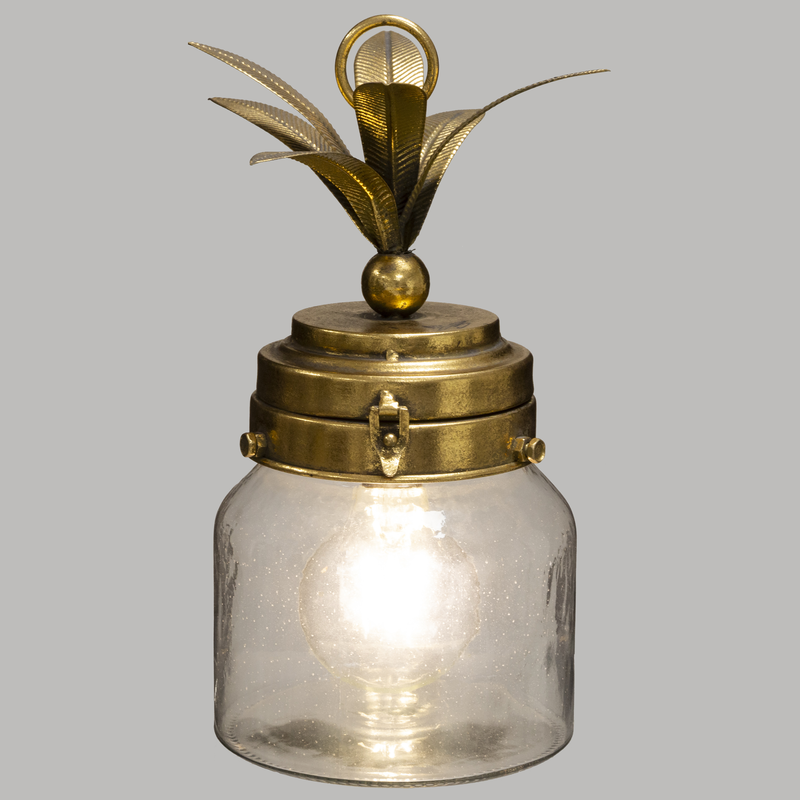 Product image: Gold led glass pineapple lamp h33cm, , medium-null
