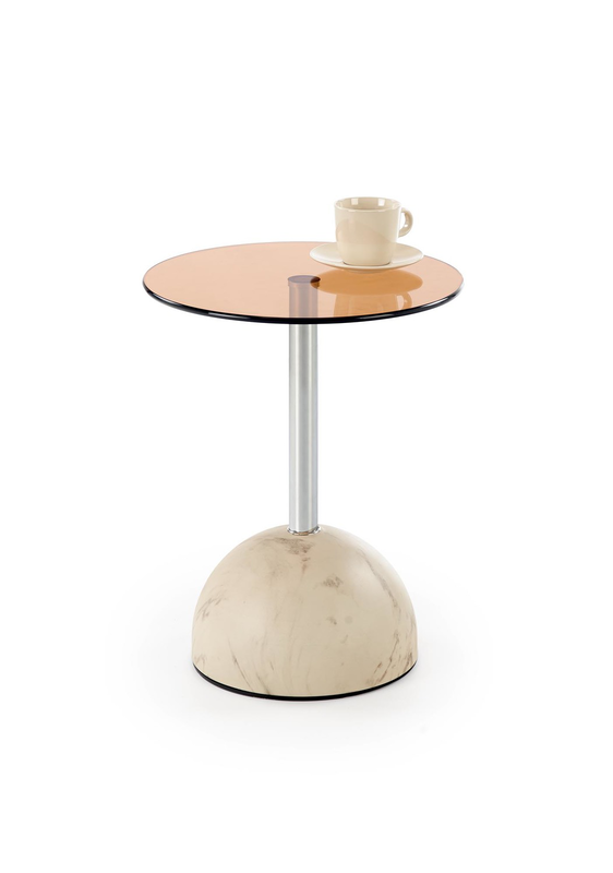 Ariana side table beige marble/ amber glass, , medium-null