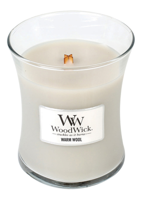 Yankee woodwick medium hourglass candle - warm wool, , medium