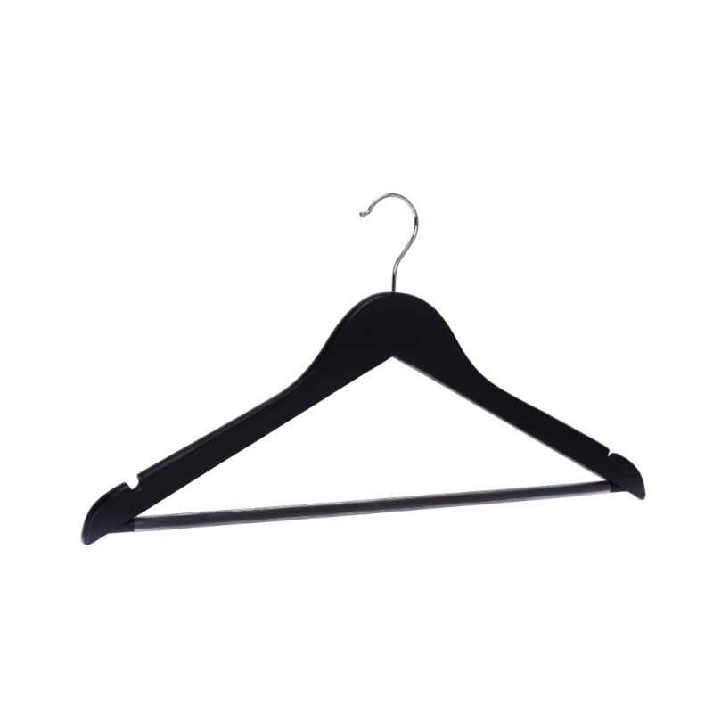 Product image: Wooden cloth hangers pvc 3 pieces - black, , medium-null