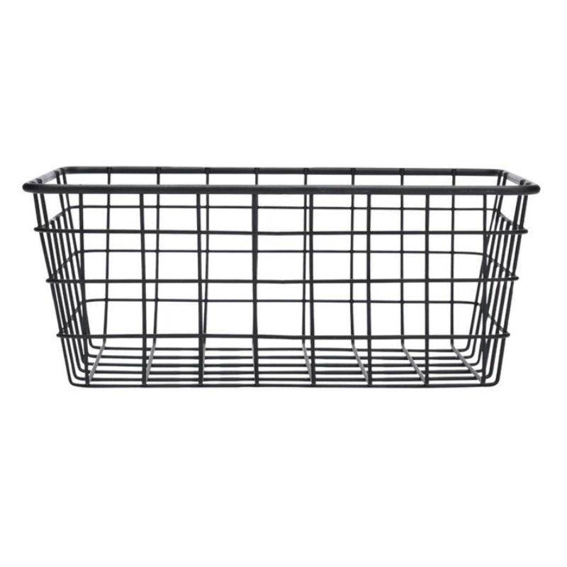 Estia metallic storage basket 22x16x12cm - black, , medium image number null