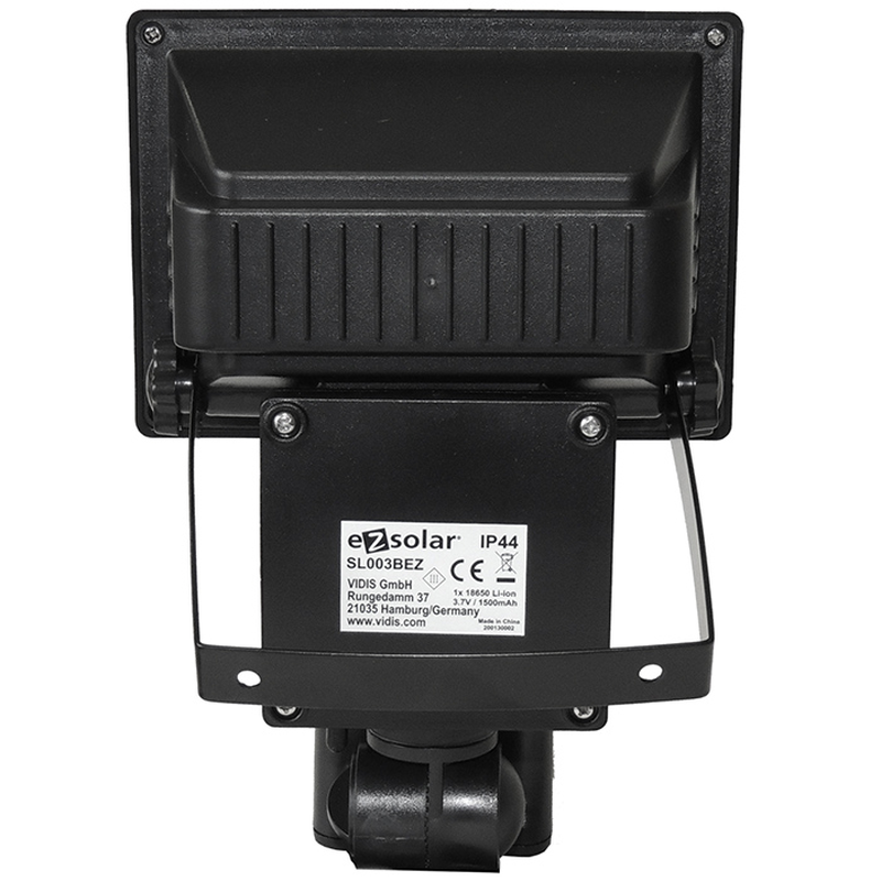 Ezsolar led solar wall floodlight motion detector black, , medium-null