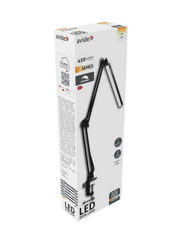 Avide 12w led desk lamp with adjustable arm, , medium-null