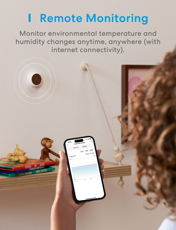 Meross homekit smart temperature and humidity sensor ms100fh-uk, , medium-null
