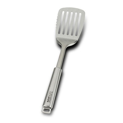 Nava acer stainless steel slotted serving spatula 35cm, , medium